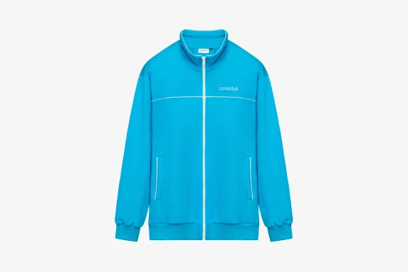 Hoodie Zip Long Blue